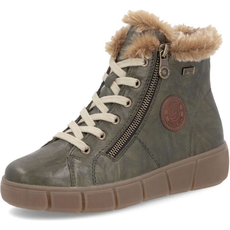 RIEKER Dámska členková obuv REMONTE D1T72-52 zelená W4 57762324