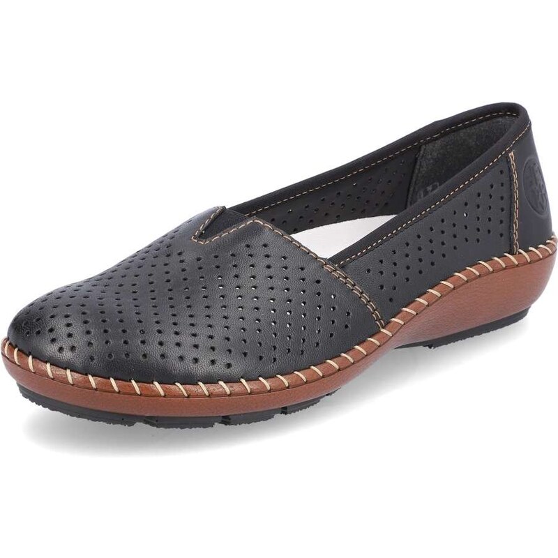 Dámske baleríny RIEKER 44854-00 čierna S6 38147727