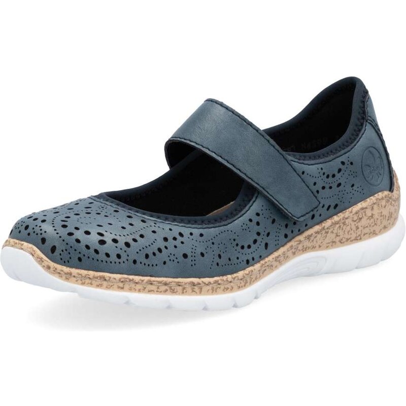 Dámske baleríny RIEKER N4299-14 modrá S6 61788545