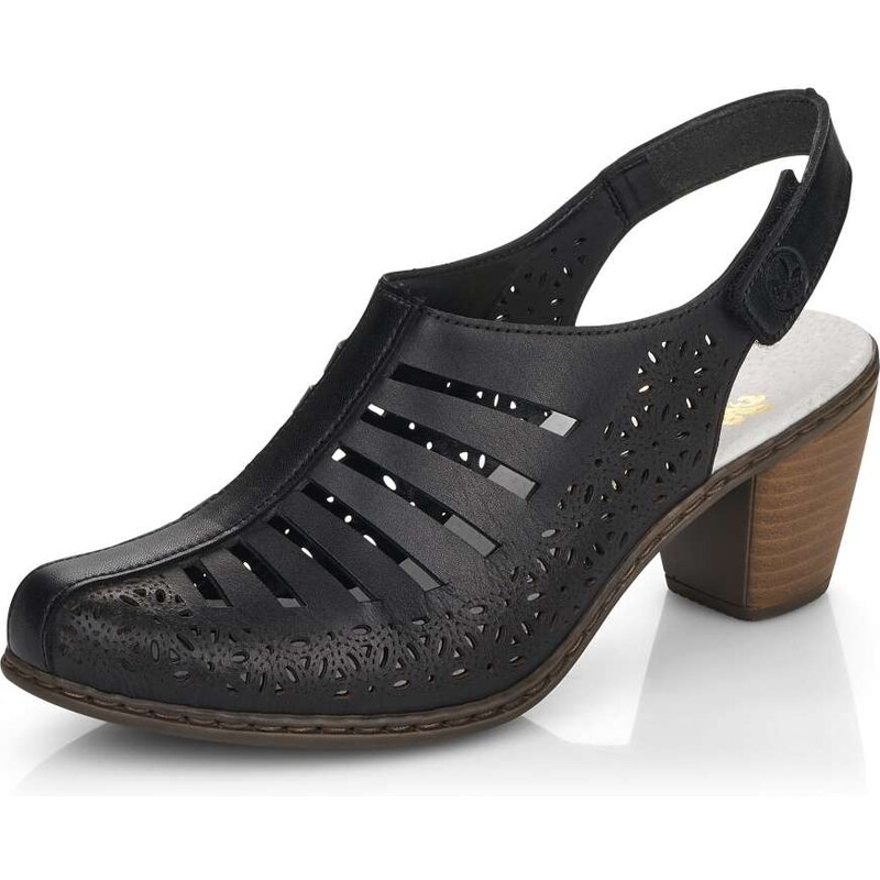 Dámske lodičky RIEKER 40959-00 čierna S6 30105294