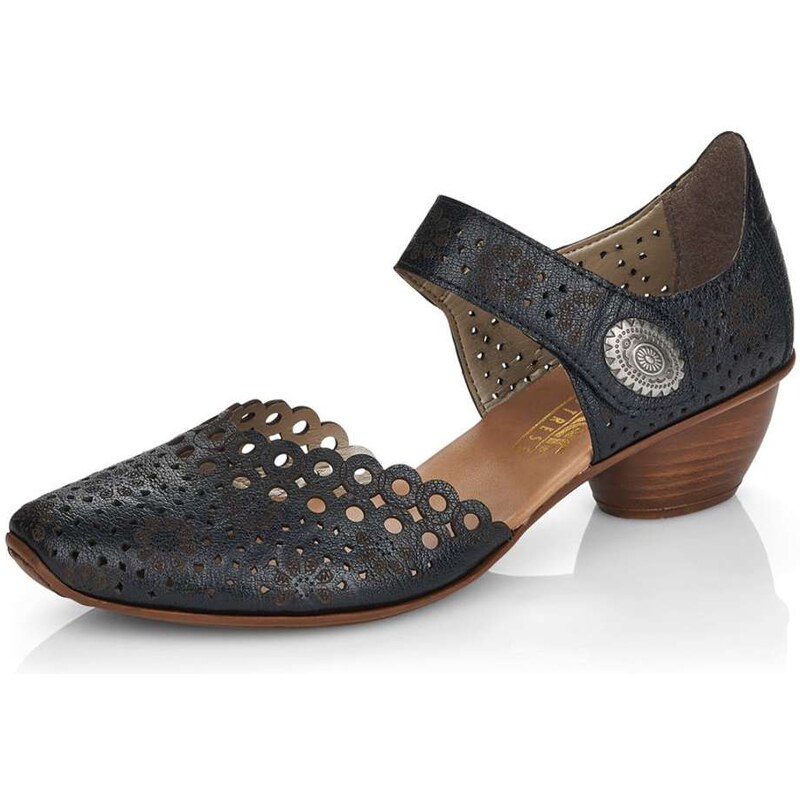 Dámske lodičky RIEKER 43753-00 čierna S6 41338353