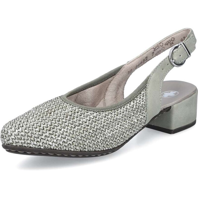 Dámske lodičky RIEKER 47060-52 zelená S6 61788554