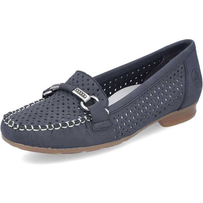 Dámske mokasíny RIEKER 40065-15 modrá S5 49081289