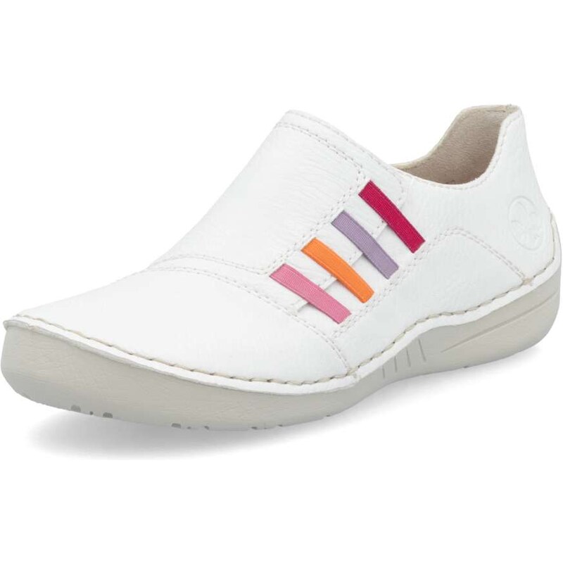 Dámske mokasíny RIEKER 52560-80 biela S5 61788600