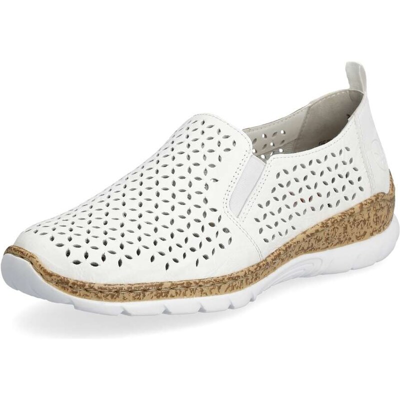 Dámske mokasíny RIEKER N4251-80 biela S5 49146679