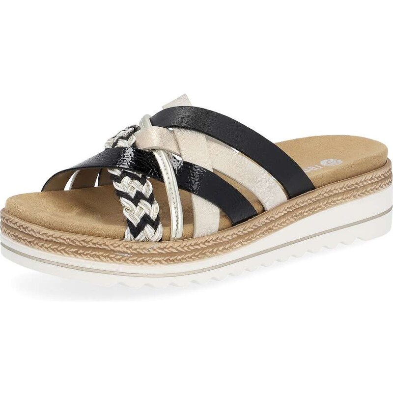 RIEKER Dámske šľapky REMONTE D0Q50-02 čierna S5 49081291