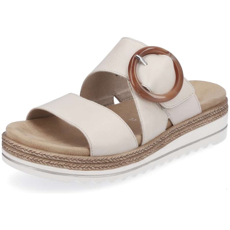 RIEKER Dámske šľapky REMONTE D0Q51-80 béžová S6 48764213