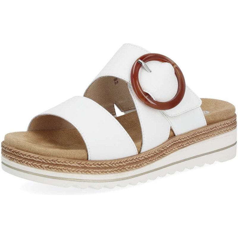 RIEKER Dámske šľapky REMONTE D0Q51-82 biela S6 48764214