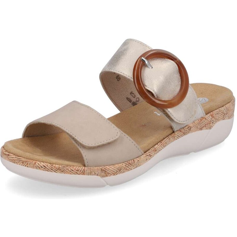 RIEKER Dámske šľapky REMONTE R6858-60 béžová S6 39283644