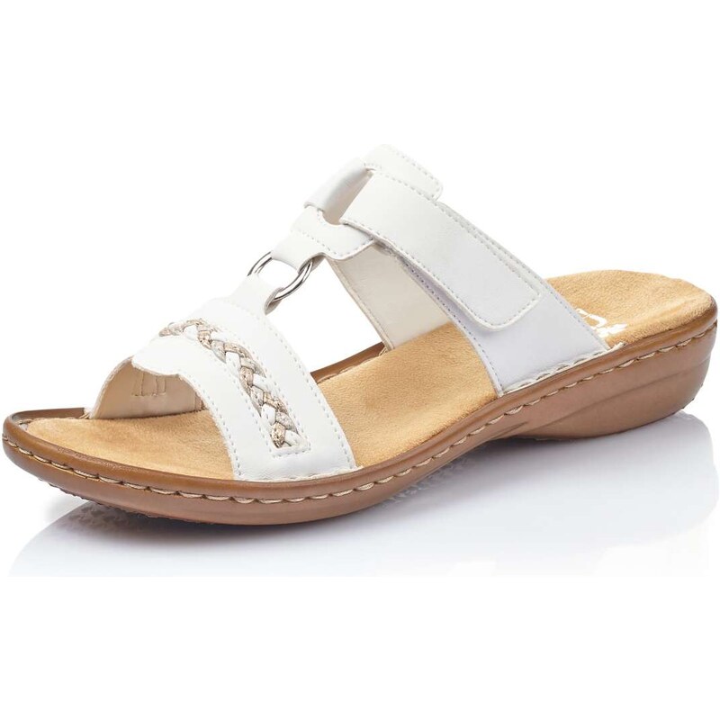 E-shop Dámske šľapky RIEKER 60888-80 biela S6