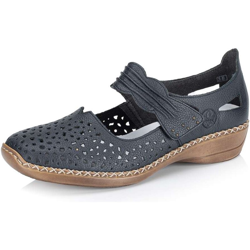 Dámske poltopánky RIEKER 41399-14 modrá S6 61788642