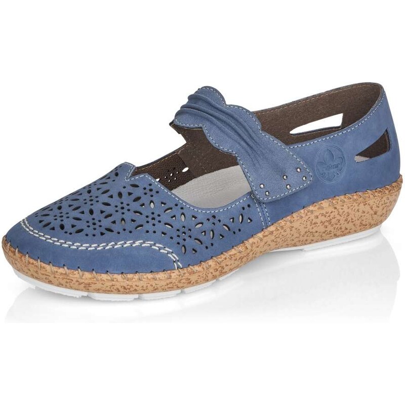 Dámske poltopánky RIEKER 44896-15 modrá S5 61788644