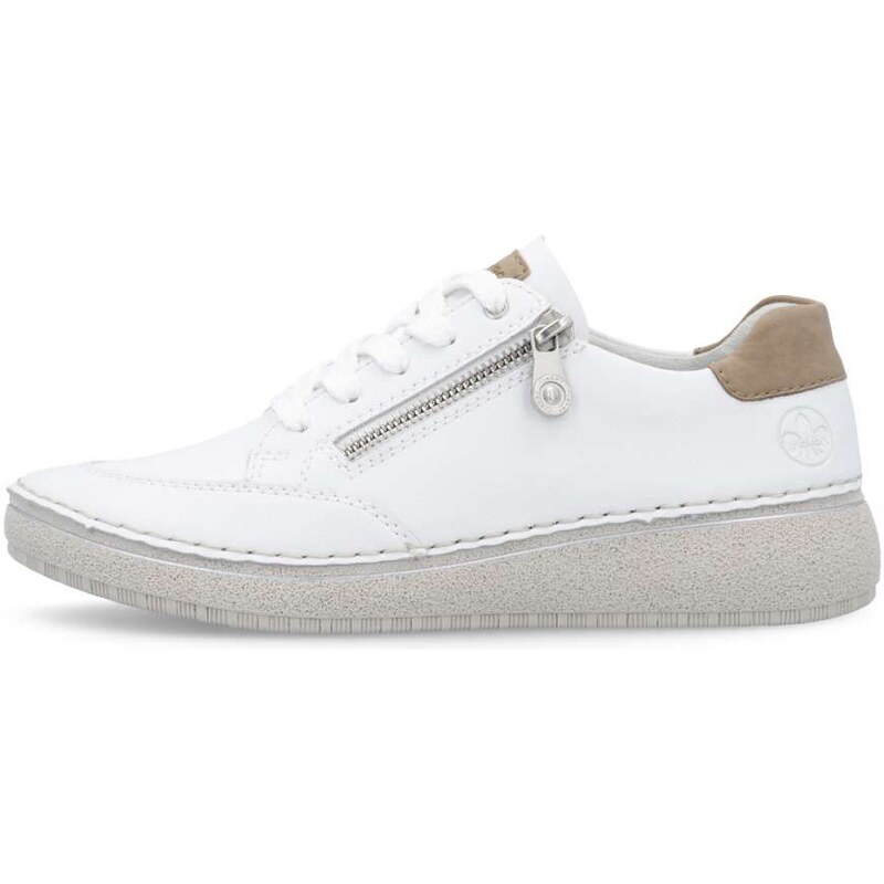Dámske poltopánky RIEKER 50905-80 biela S5