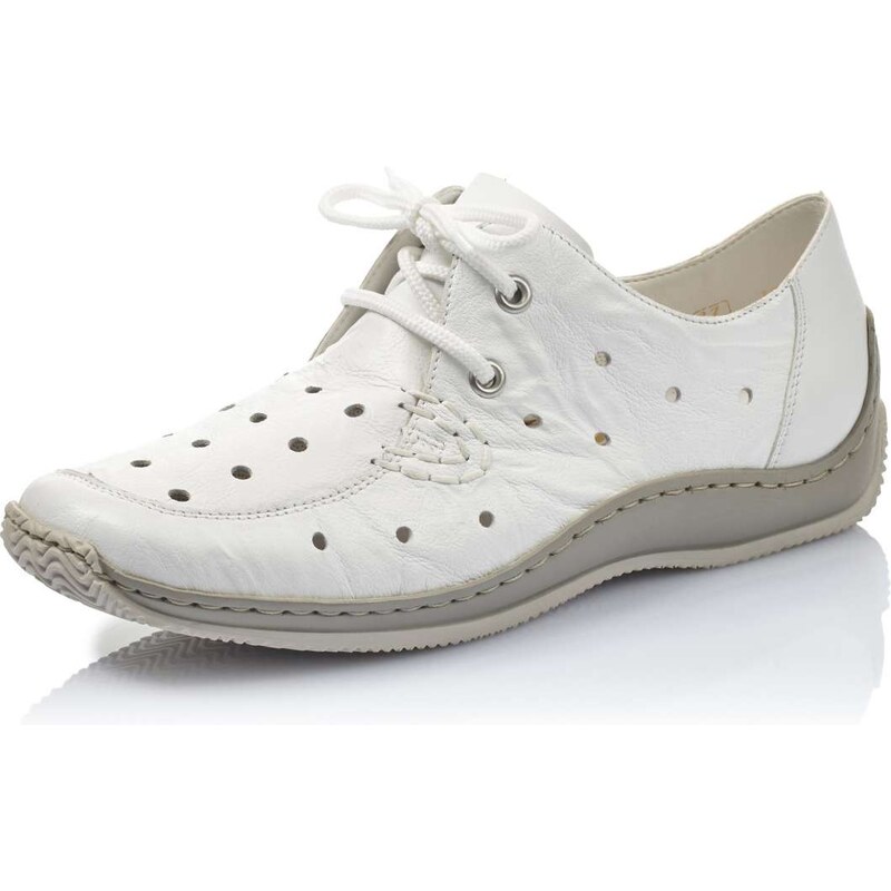 Dámske poltopánky RIEKER L1715-80 biela S6 49425807