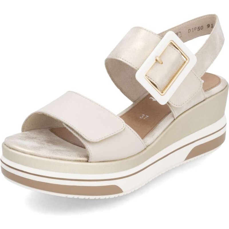 RIEKER Dámske sandále REMONTE D1P50-91 béžová S5 61788664