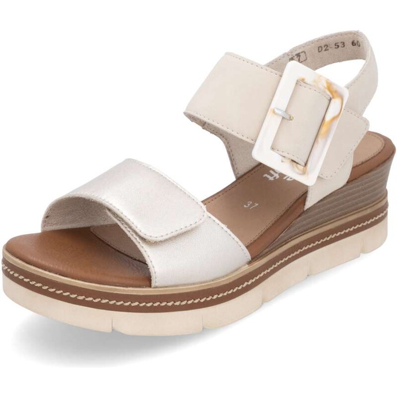 RIEKER Dámske sandále REMONTE D2L53-60 béžová S5 61788672