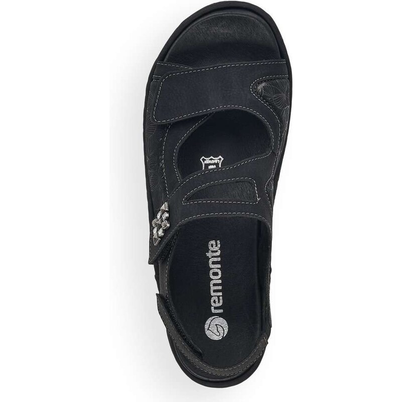 RIEKER Dámske sandále REMONTE D7647-01 čierna S5