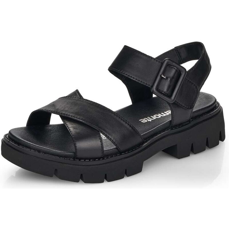 RIEKER Dámske sandále REMONTE D7950-00 čierna S5 30936411