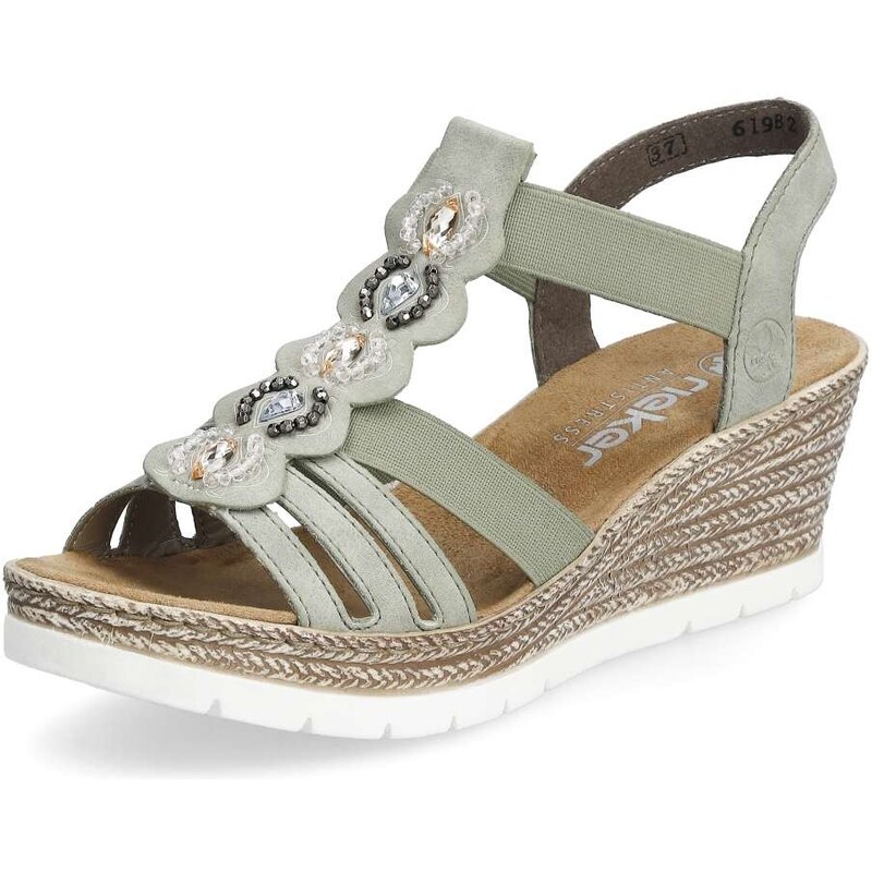 E-shop Dámske sandále RIEKER 619B2-52 zelená S5