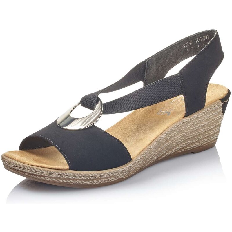 E-shop Dámske sandále RIEKER 624H6-00 čierna S6