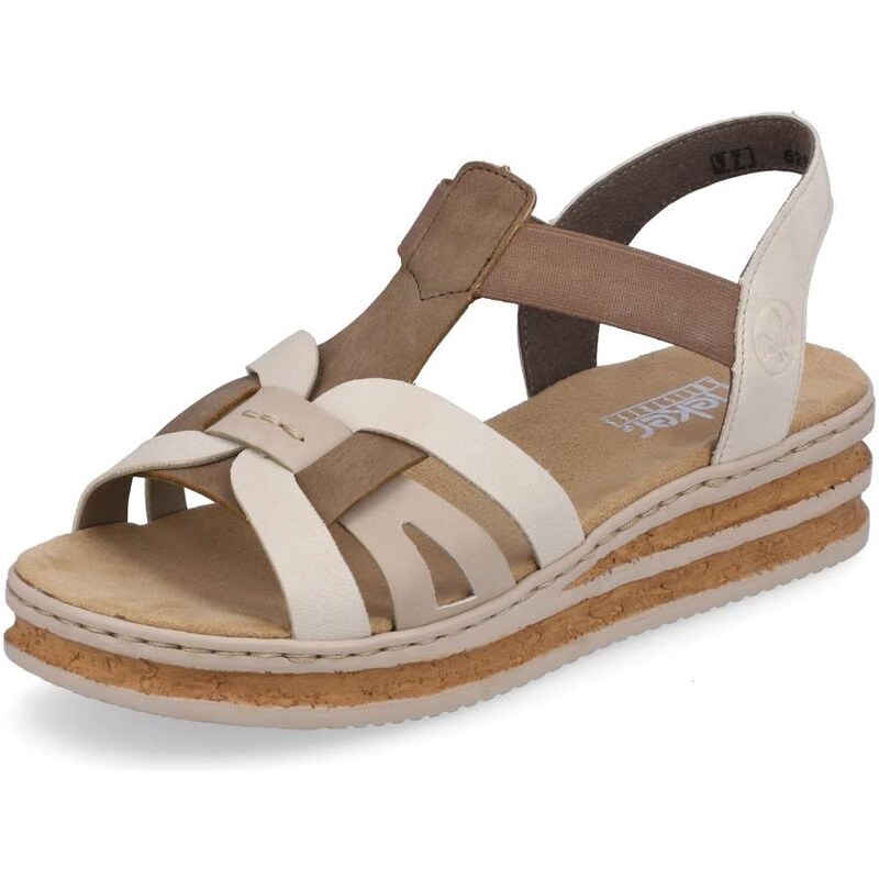 E-shop Dámske sandále RIEKER 62918-62 béžová S5