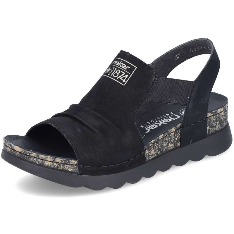 E-shop Dámske sandále RIEKER 64463-01 čierna S5