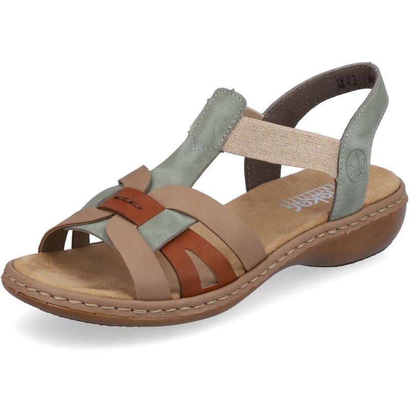 Dámske sandále RIEKER 65918-52 zelená S6 61788709