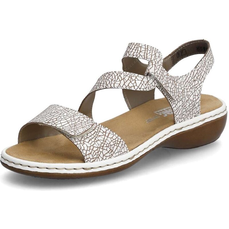 Dámske sandále RIEKER 659C7-81 biela S6 48764250