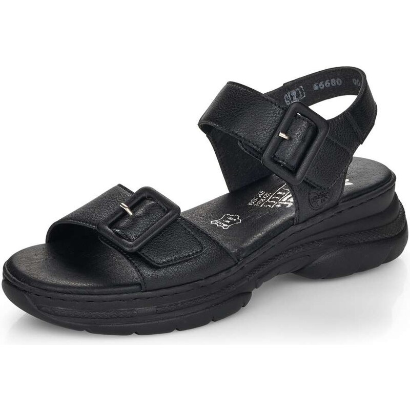E-shop Dámske sandále RIEKER 66680-00 čierna S5