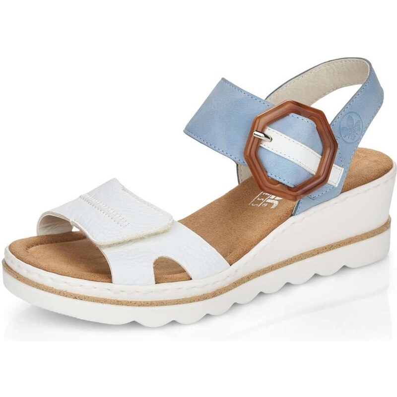 E-shop Dámske sandále RIEKER 67476-10 biela S5
