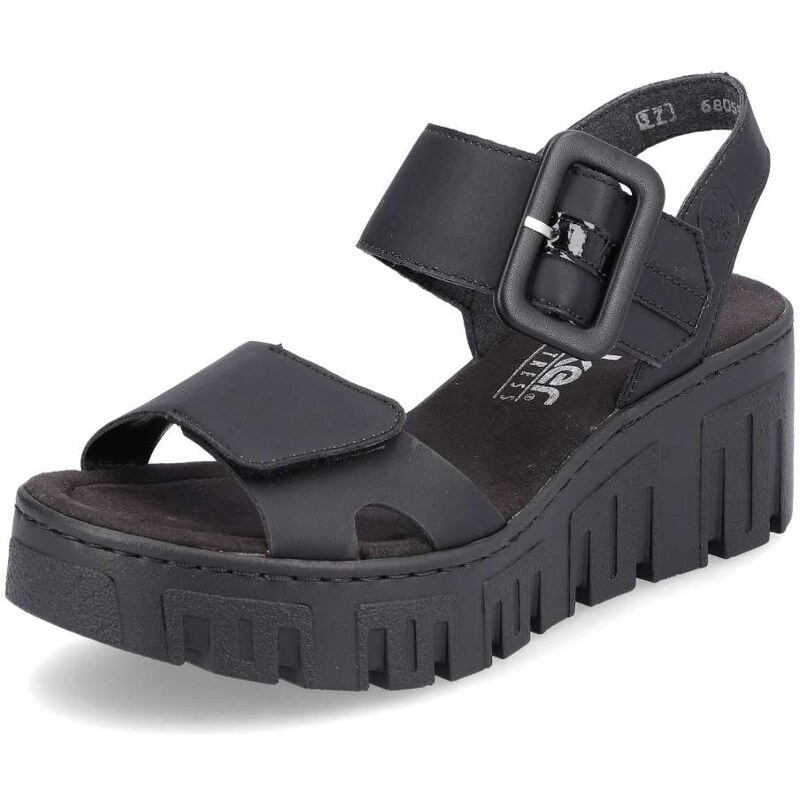 E-shop Dámske sandále RIEKER 68050-00 čierna S5