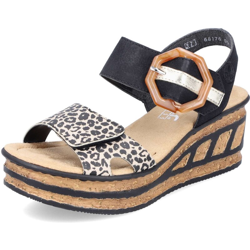 E-shop Dámske sandále RIEKER 68176-00 čierna S5