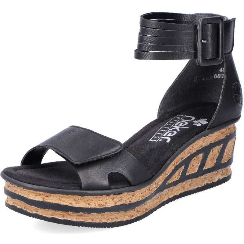 E-shop Dámske sandále RIEKER 68194-00 čierna S6