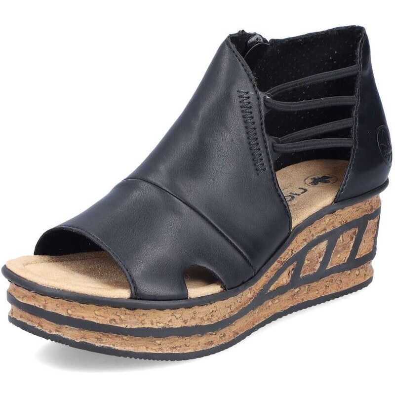 E-shop Dámske sandále RIEKER 68197-00 čierna S6