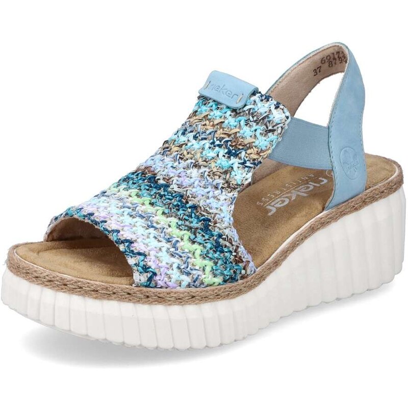 Dámske sandále RIEKER 69172-91 modrá S6 51134935