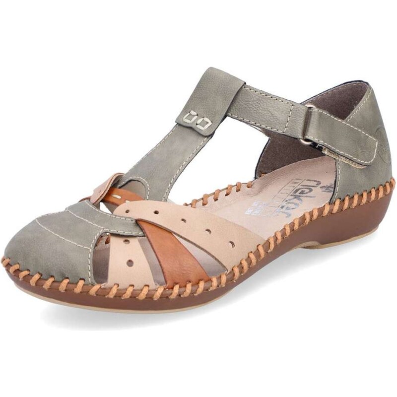 Dámske sandále RIEKER M1655-54 zelená S6 61788731