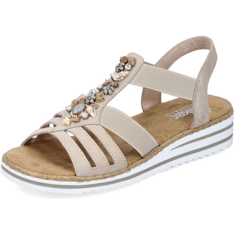 Dámske sandále RIEKER V0649-62 béžová S6 38129733