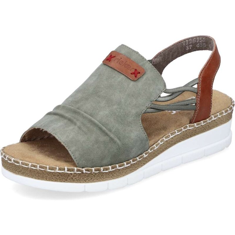 Dámske sandále RIEKER V1261-52 zelená S5 48764258