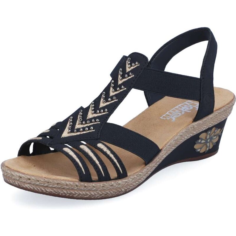 E-shop Dámske sandále RIEKER V2461-14 modrá S5