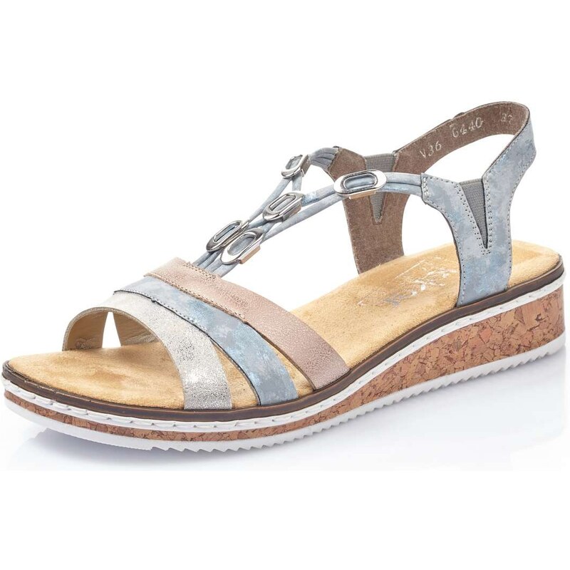 E-shop Dámske sandále RIEKER V36G4-40 modrá S6