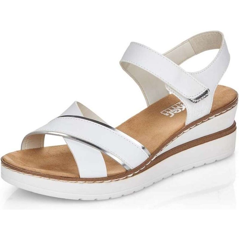 E-shop Dámske sandále RIEKER V38G9-80 biela S6
