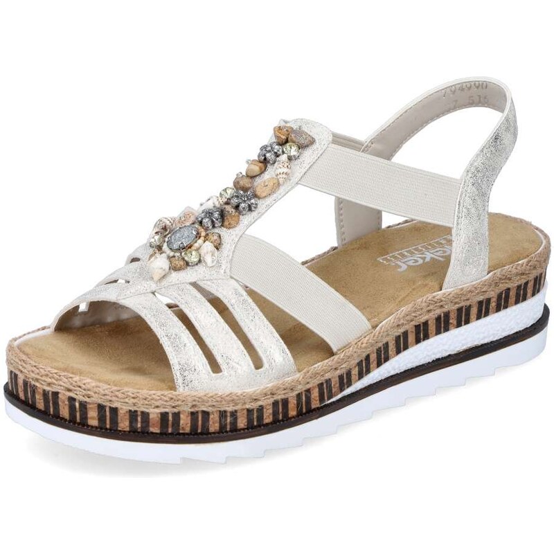 E-shop Dámske sandále RIEKER V7949-90 zlatá S6