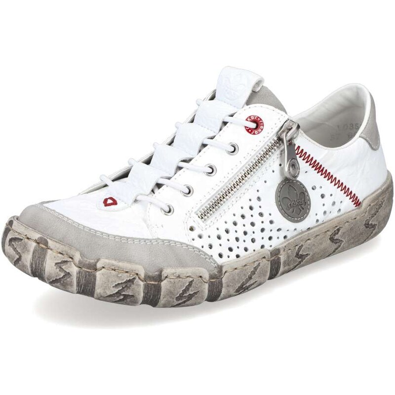 Dámske poltopánky RIEKER L0355-80 biela S6 37628814