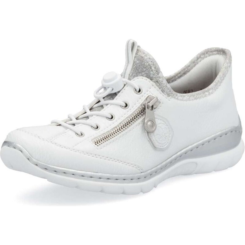 Dámske poltopánky RIEKER L32F1-80 biela S6 61788897