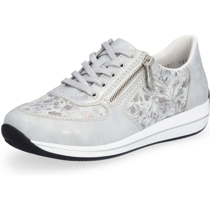 Dámske poltopánky RIEKER N1112-80 strieborná S6 22244080