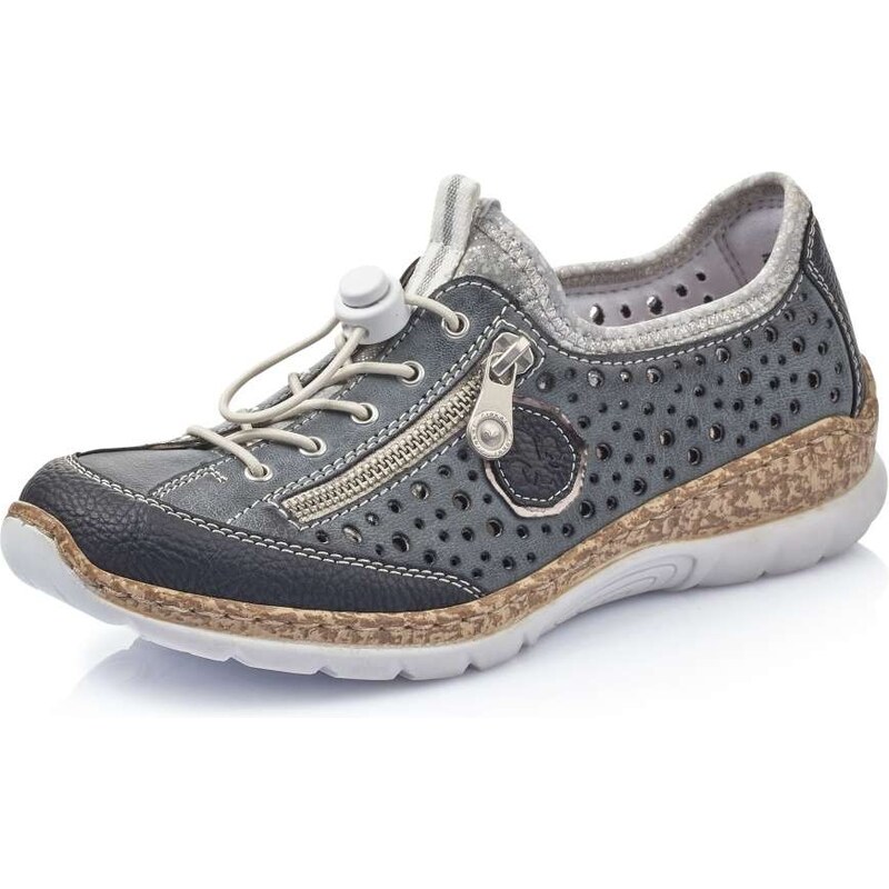 Dámske poltopánky RIEKER N42P6-14 modrá S6 15563991