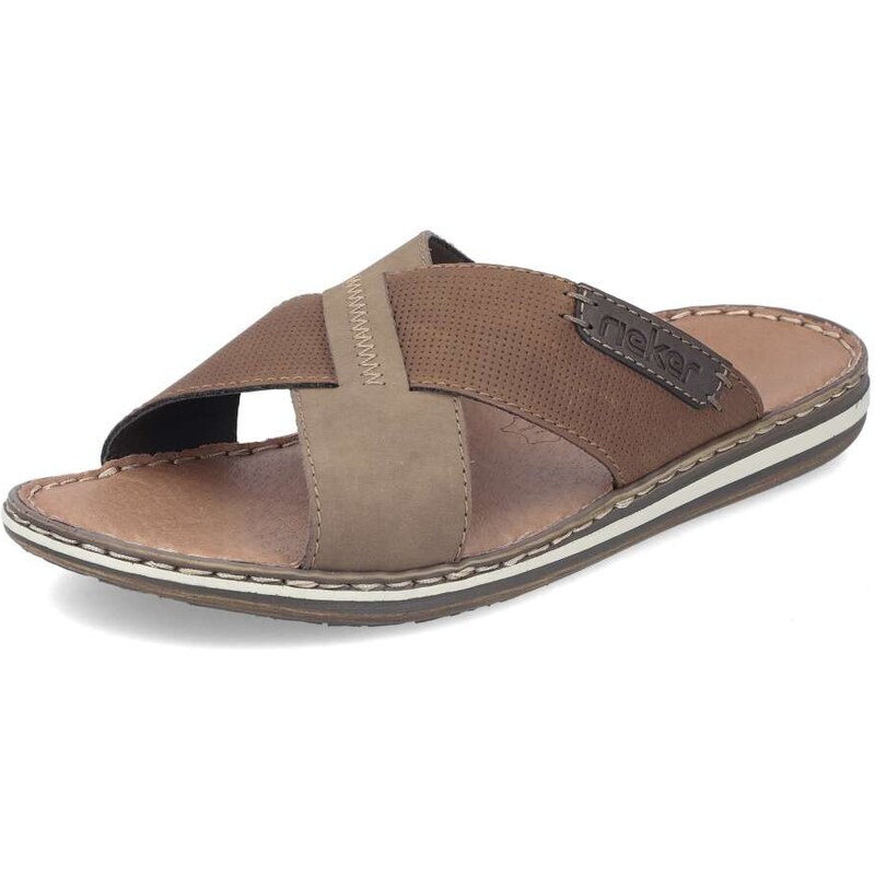 Pánske šľapky RIEKER 21088-25 hnedá S6 49160637