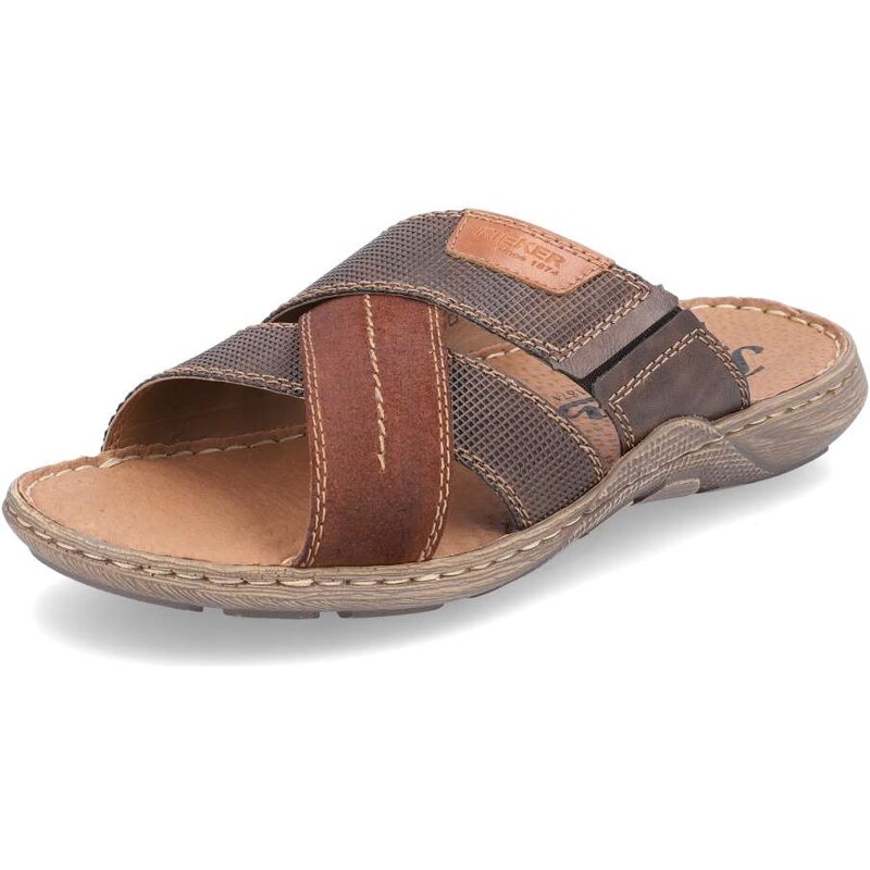 Pánske šľapky RIEKER 22053-25 hnedá S6 37707224