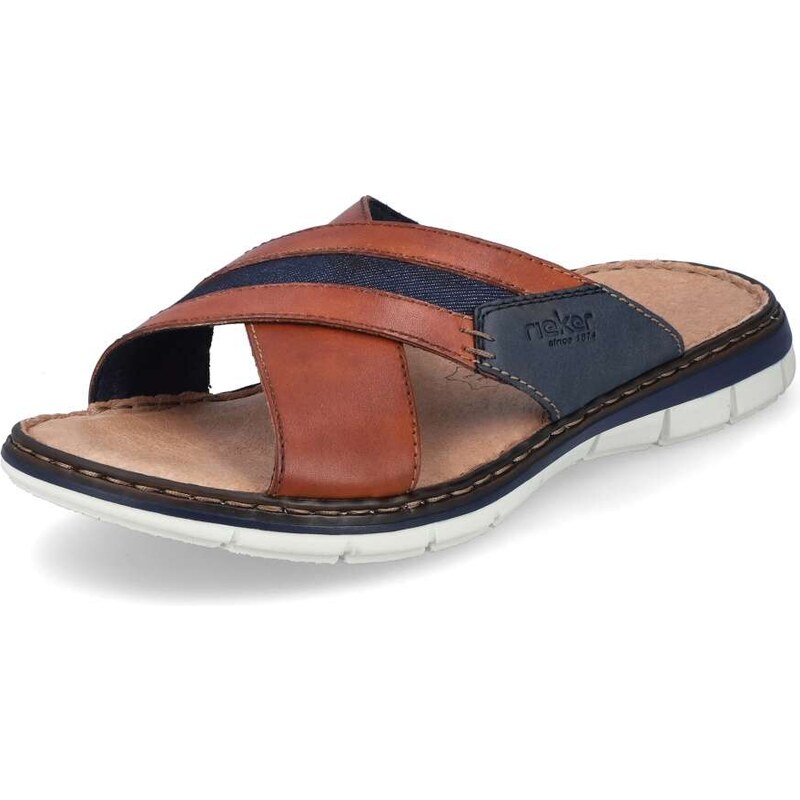 Pánske šľapky RIEKER 25186-24 hnedá S5 49081336
