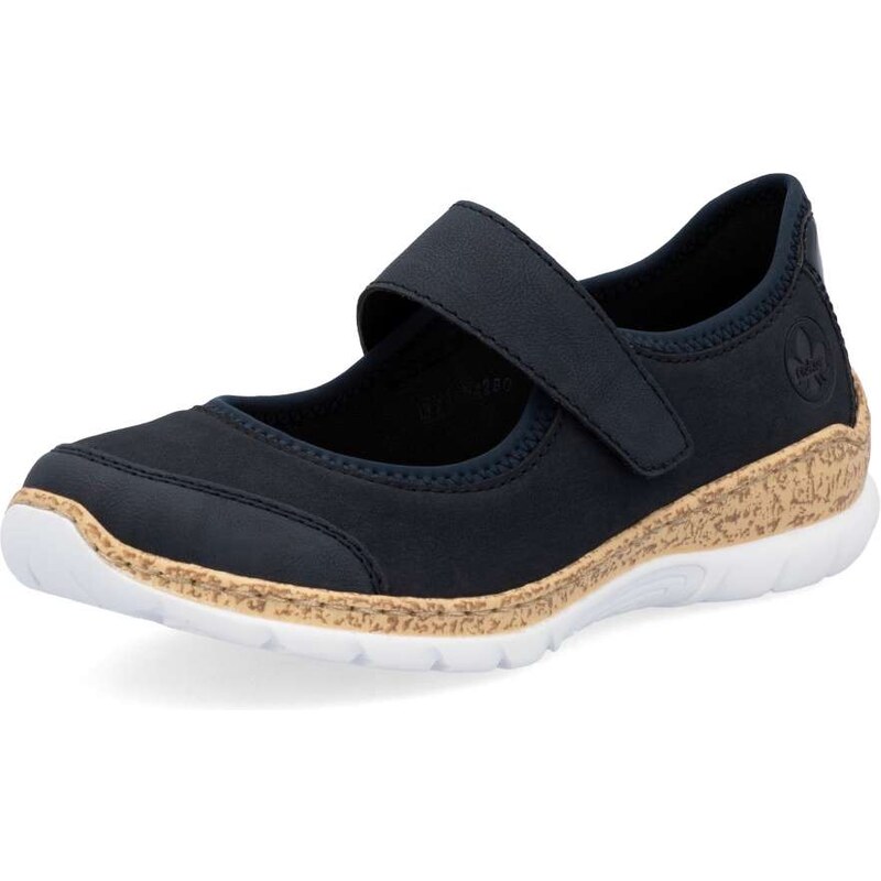 Dámske baleríny RIEKER N42B0-14 modrá S6 61802030